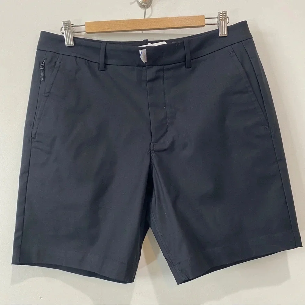 Kit Ace Mens NWT Navigator Essential Shorts Size 34 8in Inseam Black - Slim Fit